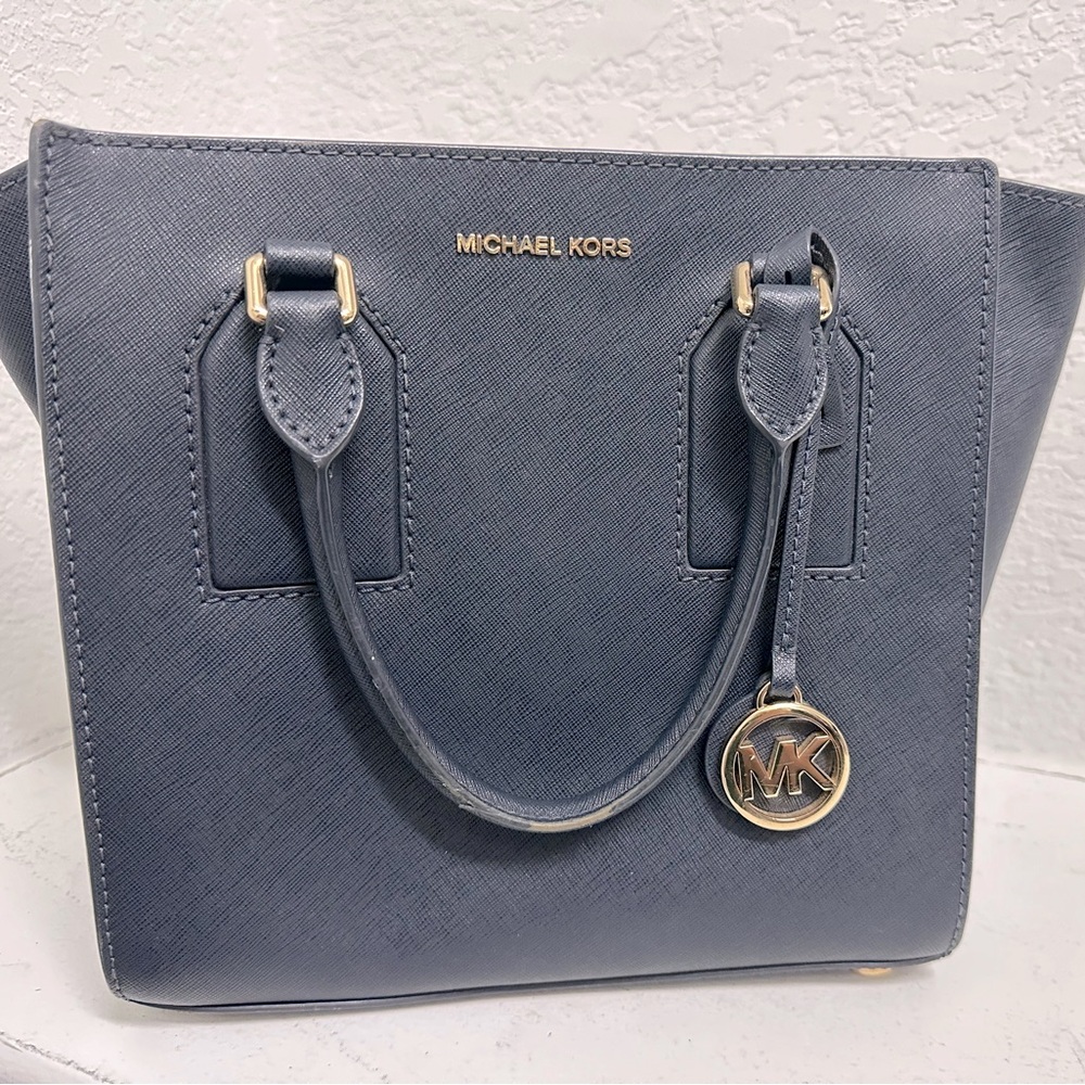 Michael Kors Navy Blue Satchel